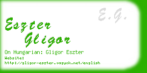 eszter gligor business card